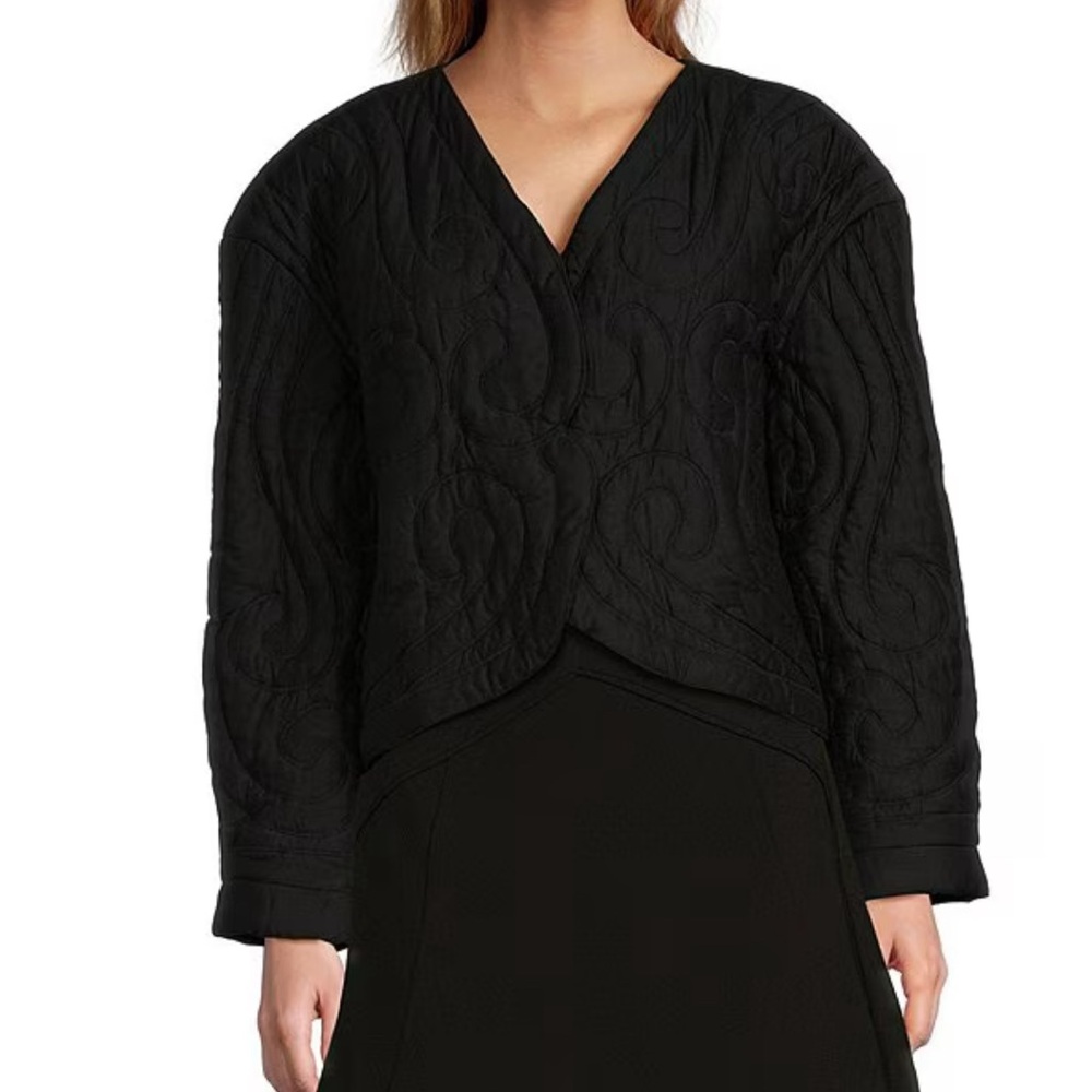 Antonio Melani x Elizabeth Damrich Moon Quilted Long Sleeve Coat